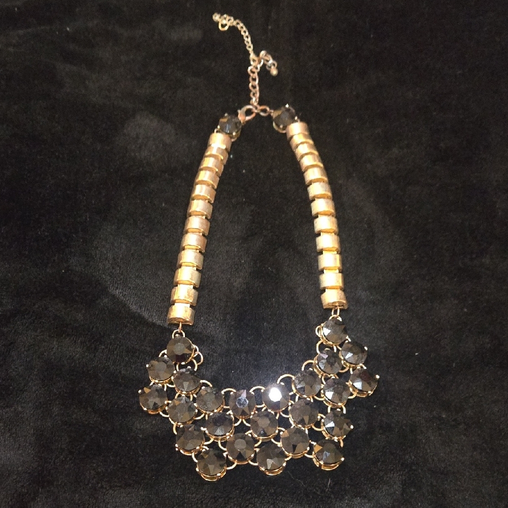 Black Matter Gold and Black Necklace